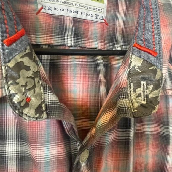 Robert Graham Pink Gray Plaid Button Up Long Sleeve #046732 Men's Size 2XL‎ - Picture 4 of 7